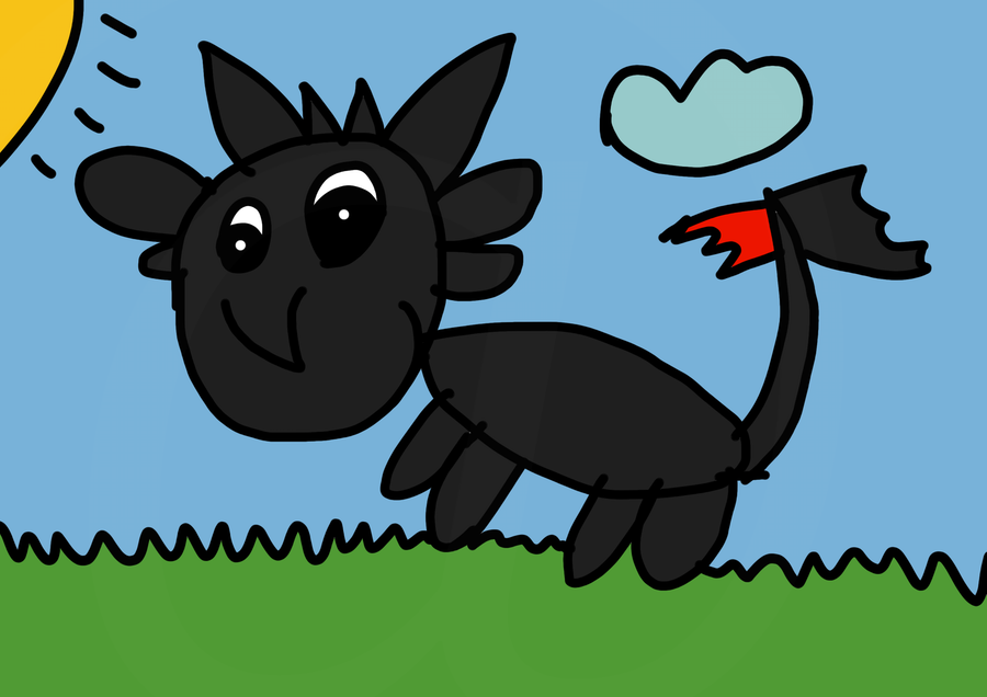 Toothless as a child